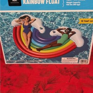Two-Person Rainbow Float with Cloud Headrests